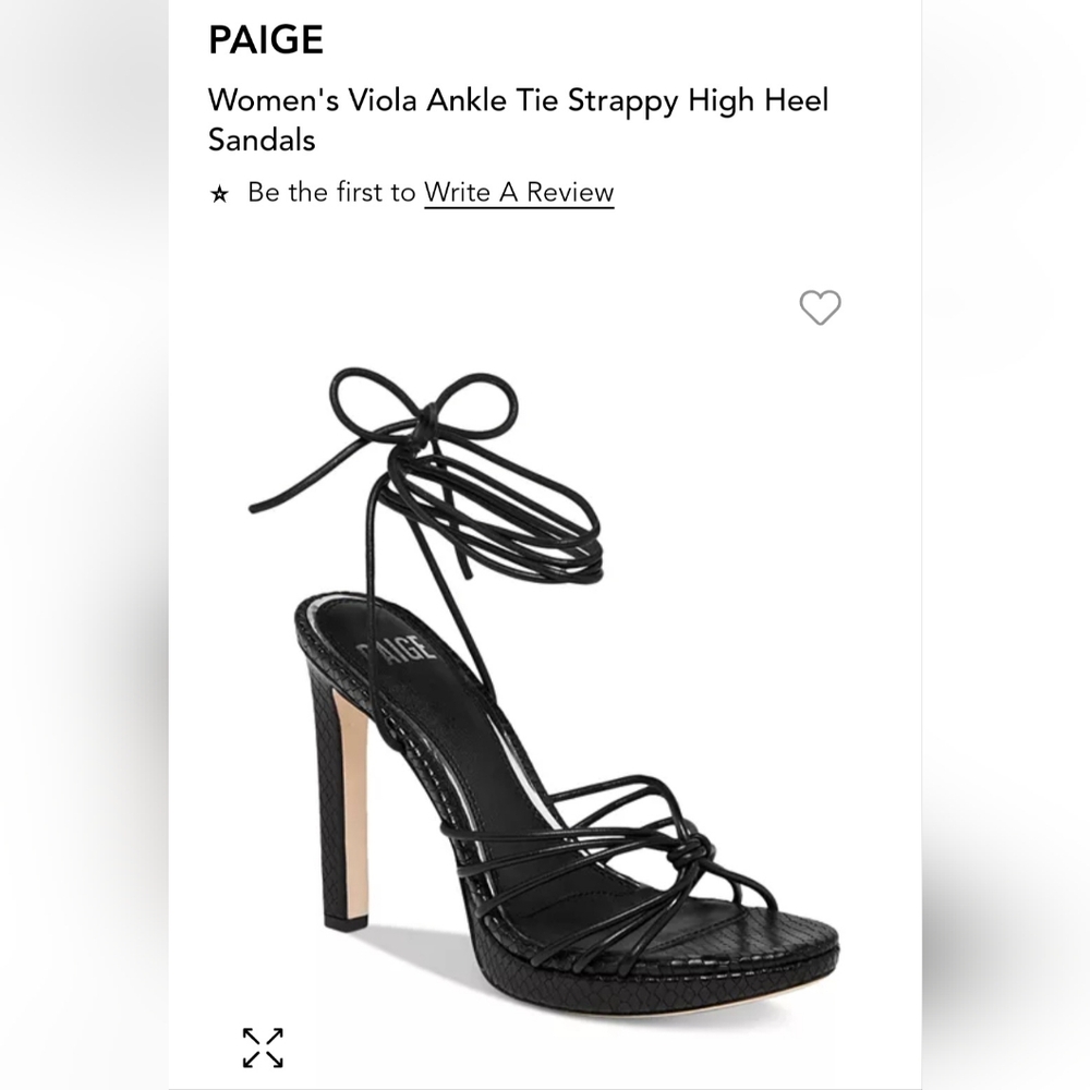 PAIGEViola Embossed Ankle-Wrap Sandals